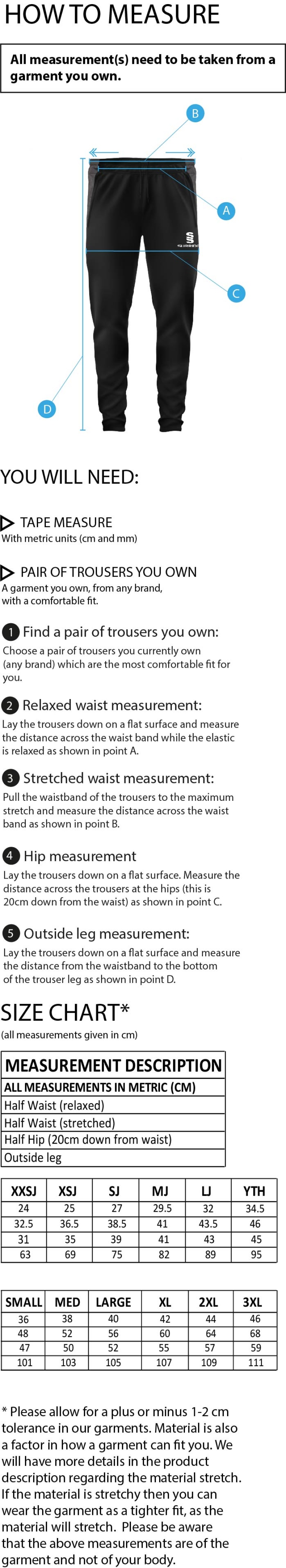 Bentley CC - Dual Skinny Pant - Size Guide