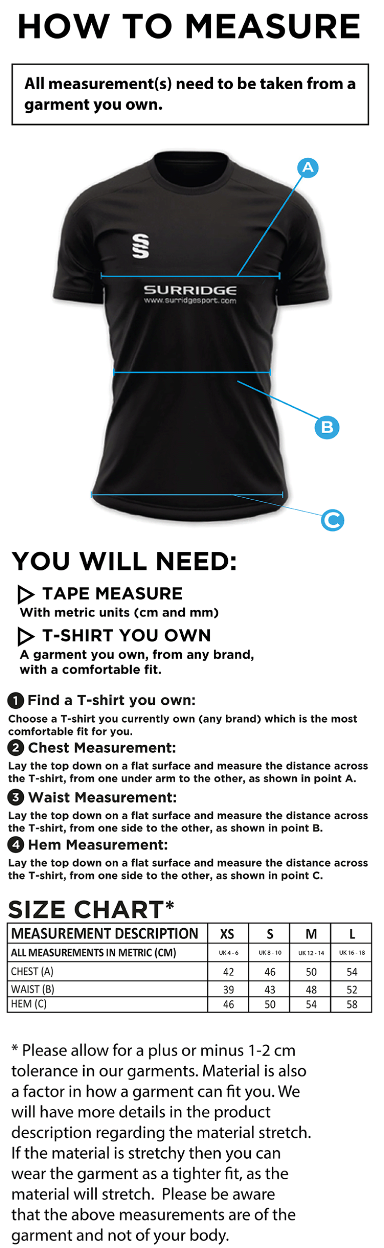 Bentley CC - Women's Dual Solid Colour Polo - Size Guide