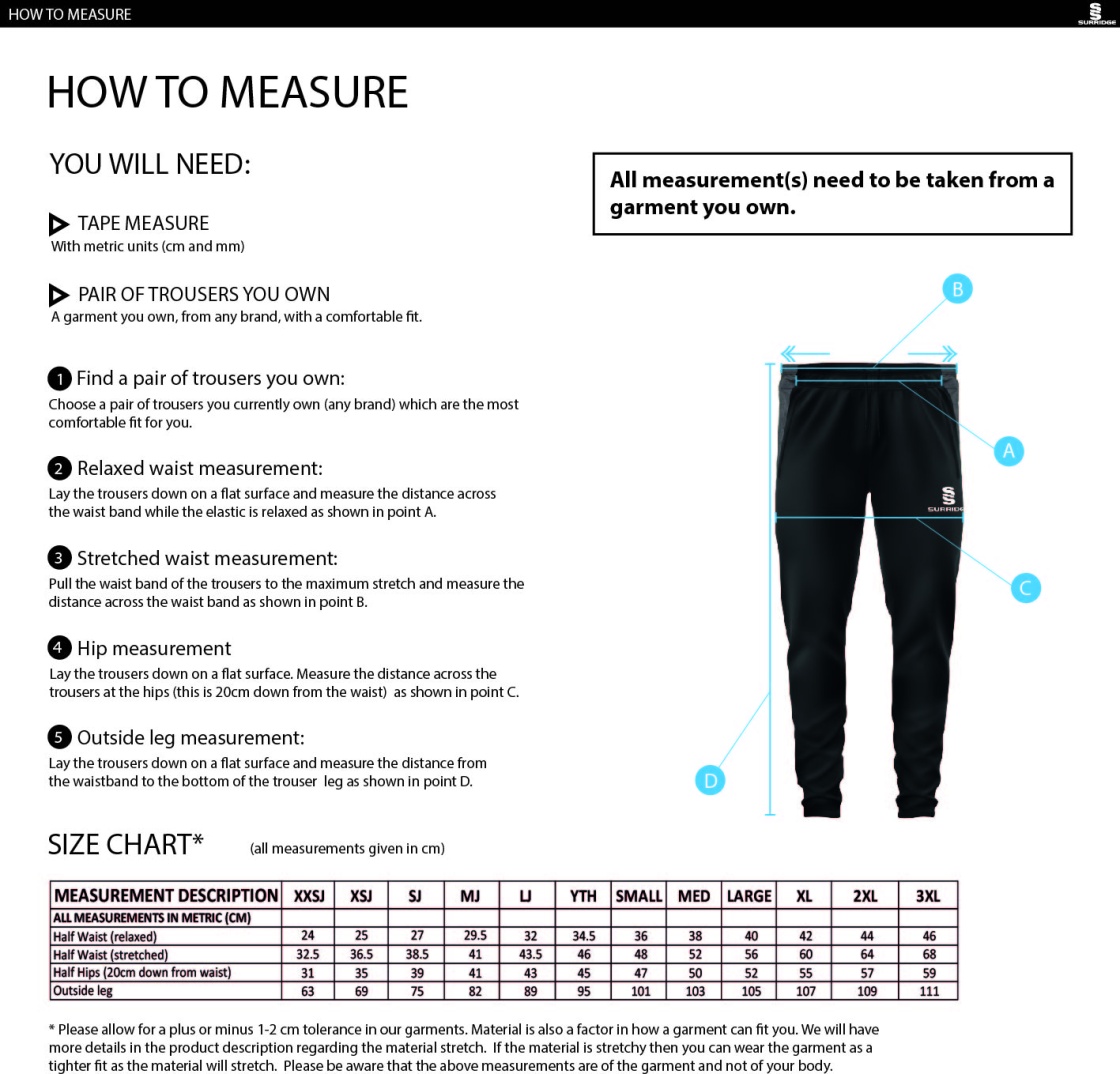 Bentley CC - Dual Skinny Pant - Size Guide